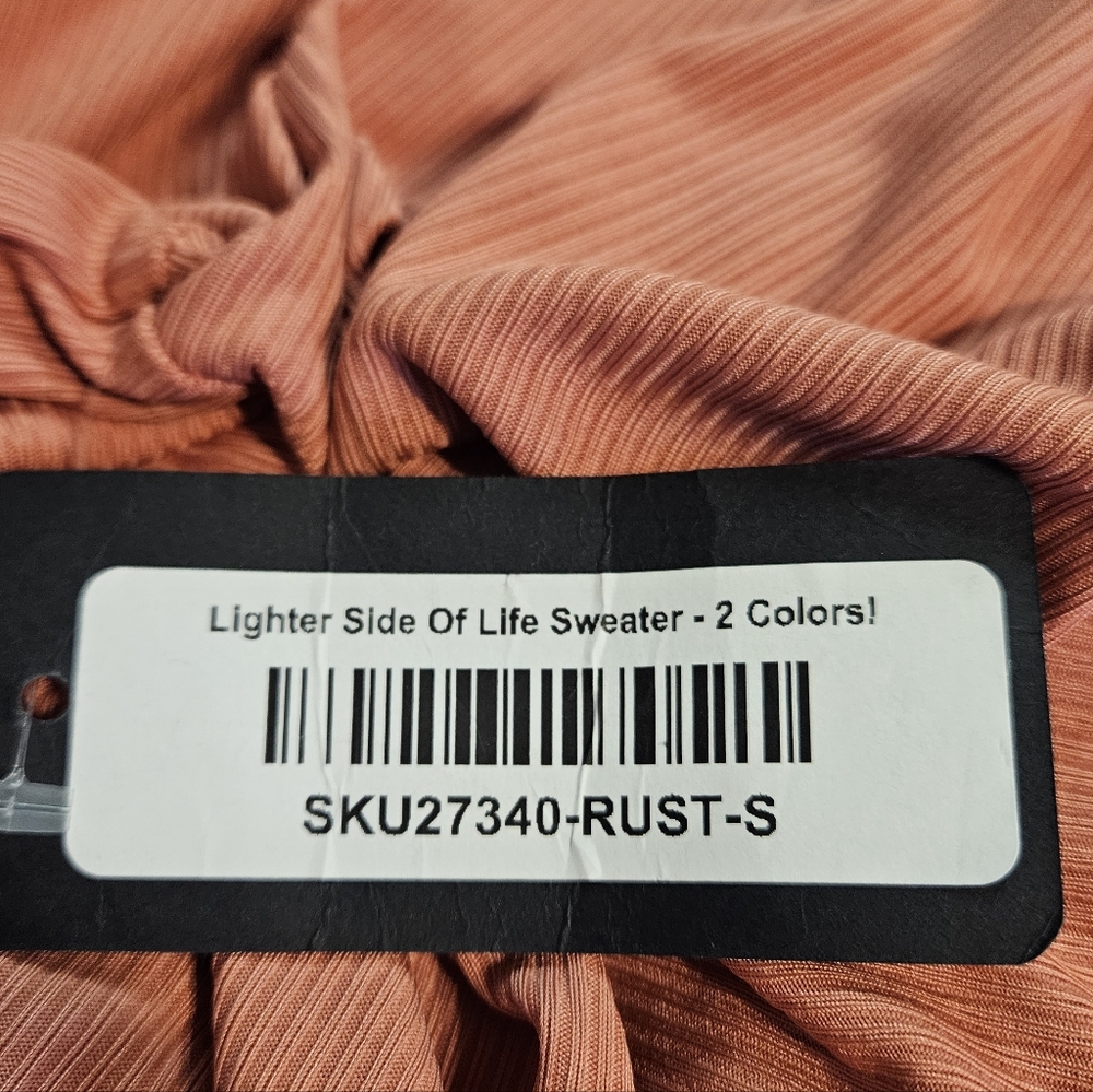 White Birch Rust Long-sleeve with Cutout Design - Picture 5 of 6